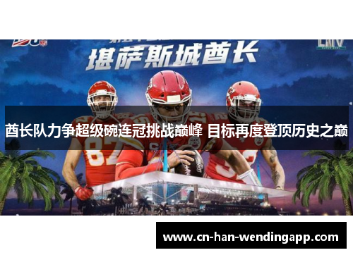 酋长队力争超级碗连冠挑战巅峰 目标再度登顶历史之巅