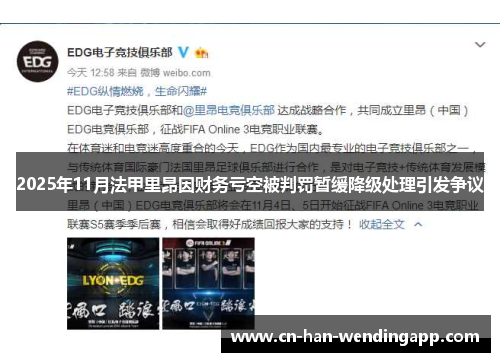 2025年11月法甲里昂因财务亏空被判罚暂缓降级处理引发争议 2025年11月法甲里昂因财务亏空被判罚暂缓降级处理引发争议